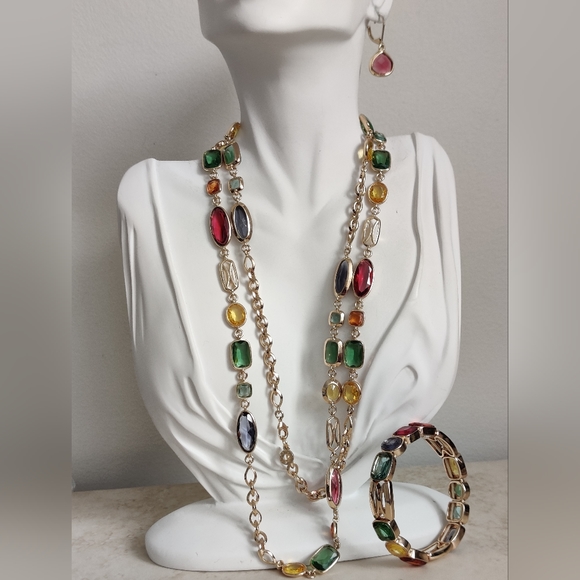 Y2K Anne Klein Colorful Glass Jewelry Set - Picture 16 of 16